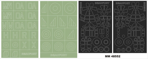 モンテックス MM48552 1/48 ブリストル ボーフォート MkI(ICM用)マスキングシート(キット付属デカールと置換)
