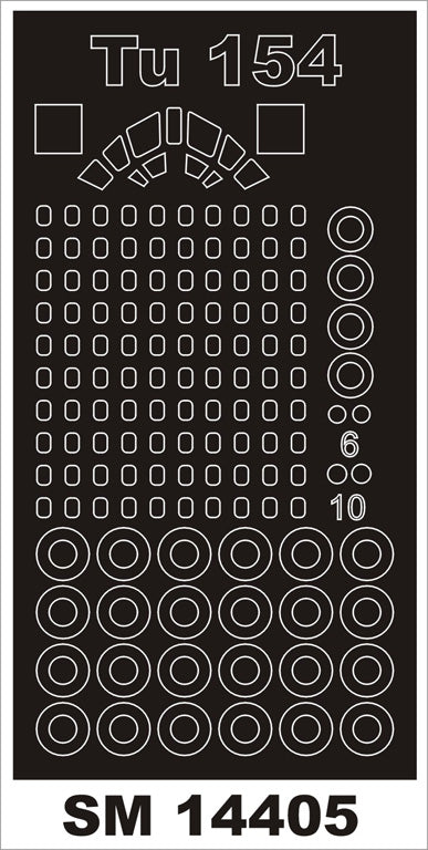 モンテックス SM14405 1/144 Tu-154M(ズベズダ用) ミニマスク