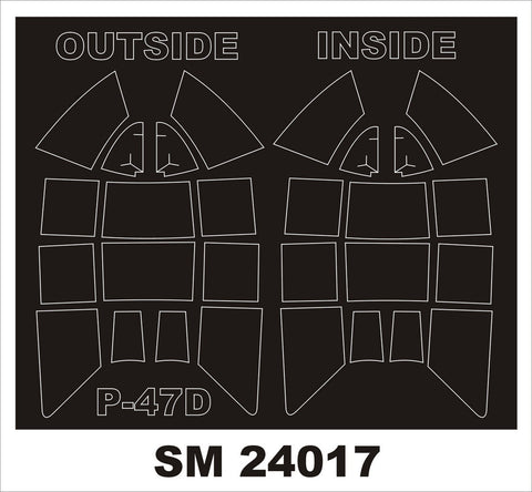 モンテックス SM24017 1/24 P-47D レザーバック(キネティック用) ミニマスク