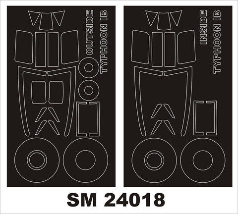 モンテックス SM24018 1/24 タイフーン Ib カー ドア(エアフィックス用) ミニマスク