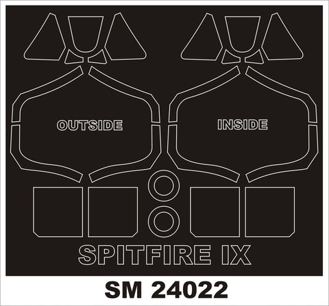 モンテックス SM24022 1/24 スピットファイア IX(エアフィックス用) ミニマスク