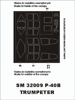 モンテックス SM32009 1/32 P -40 B(トランぺッター用) ミニマスク
