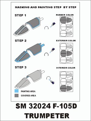 モンテックス SM32024 1/32 F-105D(トランぺッター用) ミニマスク