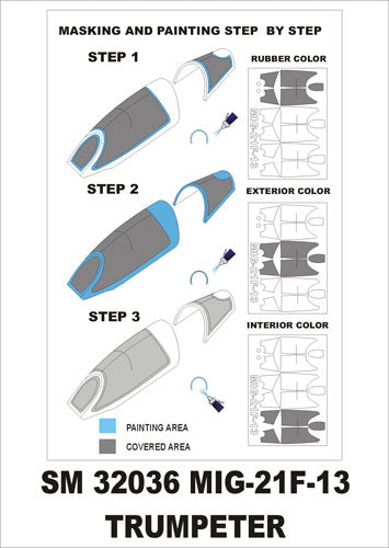 モンテックス SM32036 1/32 Mig-21F13(トランぺッター用) ミニマスク