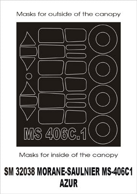 モンテックス SM32038 1/32 モラーヌ MS-406(アズール用) ミニマスク