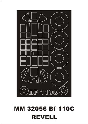 モンテックス SM32056 1/32 Bf 110C(レベル用) ミニマスク