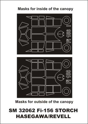 モンテックス SM32062 1/32 Fi 165 シュトルヒ(ハセガワ/レベル用) ミニマスク