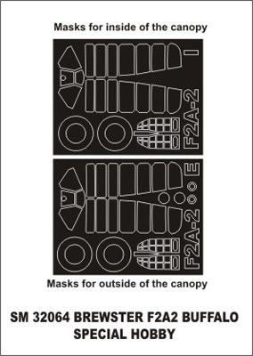 モンテックス SM32064 1/32 F2A-2 バッファロー(スペシャルホビー用) ミニマスク