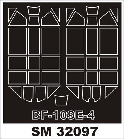 モンテックス SM32097 1/32 Bf-109E-4(エデュアルド用) ミニマスク