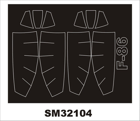 モンテックス SM32104 1/32 F-86 セイバー (キネティック/イタレリ用) ミニマスク
