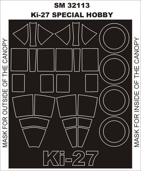 モンテックス SM32113 1/32 キ27 九七式戦闘機 (スペシャルホビー用) ミニマスク