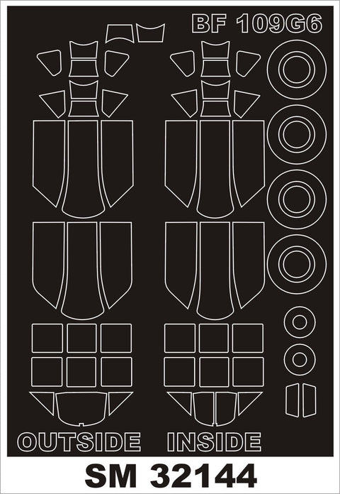 モンテックス SM32144 1/32 Bf 109G-6(レベル用) ミニマスク
