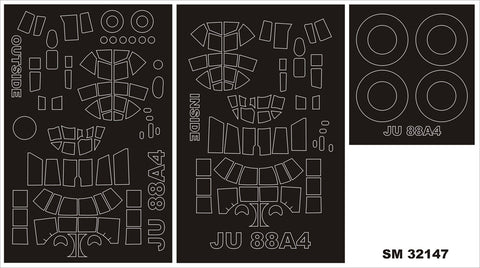 モンテックス SM32147 1/32 Ju 88A-4(レベル用) ミニマスク