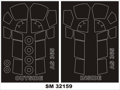 モンテックス SM32159 1/32 AS-365(トランぺッター用) ミニマスク