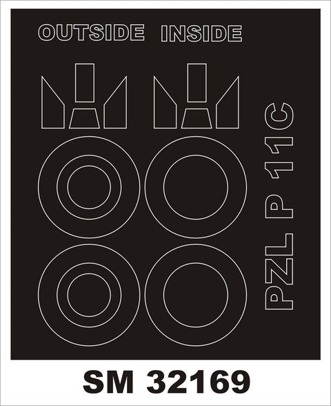 モンテックス SM32169 1/32 PZL P-11c(シルバーウイングス用) ミニマスク