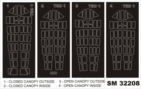 モンテックス SM32208 1/32 TBD-1(トランぺッター用) ミニマスク