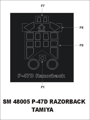 モンテックス SM48005 1/48 P-47D レイザーバック (タミヤリパブリック P-47D サンダーボルト“レイザーバック”用) ミニマスク