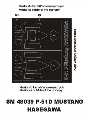 モンテックス SM48039 1/48 P - 51 D マスタング(ハセガワ用) ミニマスク