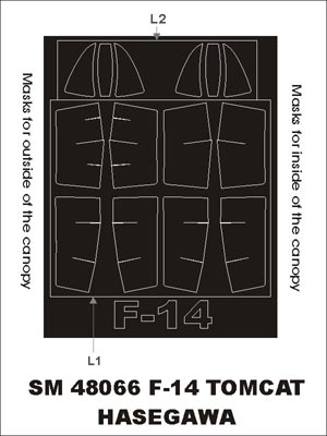 モンテックス SM48066 1/48 F-14 トムキャット(ハセガワ用) ミニマスク