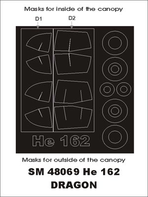 モンテックス SM48069 1/48 He-162(ドラゴン用) ミニマスク
