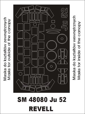 モンテックス SM48080 1/48 Ju-52/3m(レベル用) ミニマスク