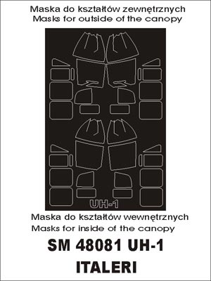モンテックス SM48081 1/48 UH-1D(イタレリ用) ミニマスク