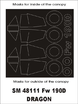 モンテックス SM48111 1/48 Fw-190D(ドラゴン用) ミニマスク