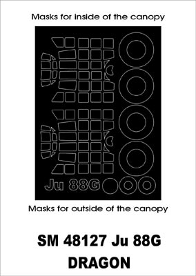 モンテックス SM48127 1/48 Ju-88G(ドラゴン用) ミニマスク