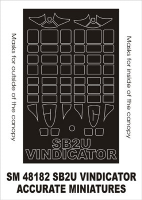 モンテックス SM48182 1/48 SB2U ヴィンディケイター(アキュレイトミニチュア用) ミニマスク