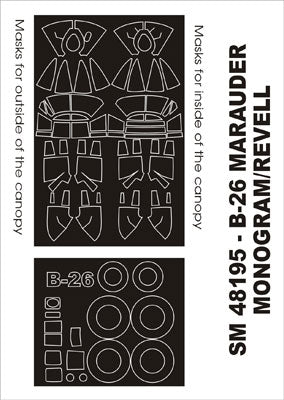 モンテックス SM48195 1/48 B-26B/G マローダー (レベル用) ミニマスク