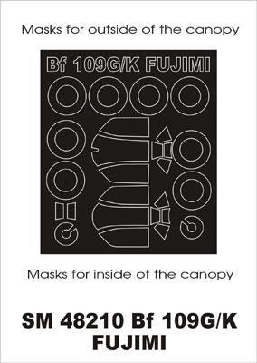 モンテックス SM48210 1/48 Bf 109G/K エルラ・ハウベ(フジミ用) ミニマスク