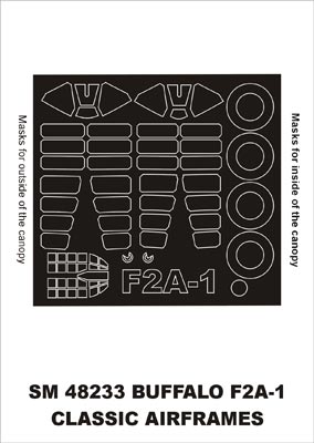 モンテックス SM48233 1/48 F2A-1 バッファロー(クラシックエアフレーム用) ミニマスク