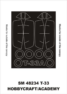 モンテックス SM48234 1/48 T-33(アカデミー用) ミニマスク