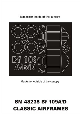モンテックス SM48235 1/48 Bf 109A/D(クラシックエアフレーム用) ミニマスク