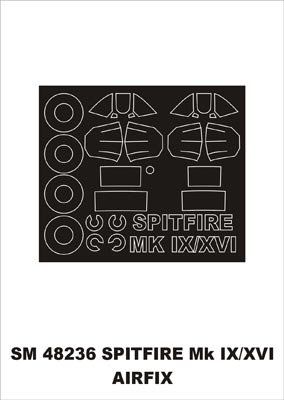 モンテックス SM48236 1/48 スピットファイア MkIX/XVI(エアフィックス用) ミニマスク
