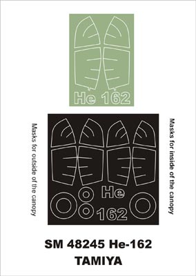 モンテックス SM48245 1/48 He 162(タミヤ用) ミニマスク