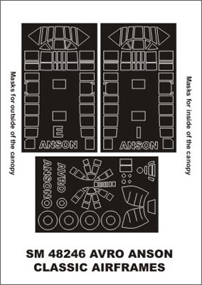 モンテックス SM48246 1/48 アブロ・アンソン(クラシックエアフレーム用) ミニマスク