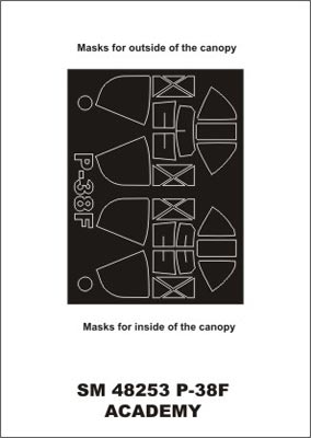 モンテックス SM48253 1/48 P-38F(アカデミー用) ミニマスク