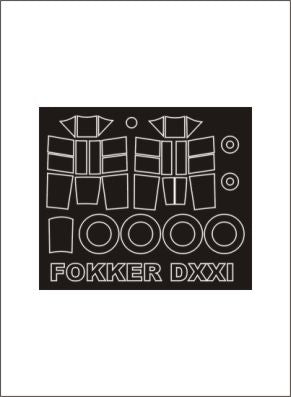 モンテックス SM48291 1/48 フォッカー DXXI(スペシャルホビー用) ミニマスク