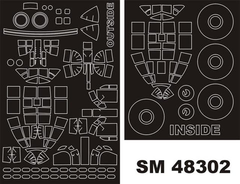モンテックス SM48302 1/48 アブロ ランカスター B Mki/III(タミヤ用) ミニマスク