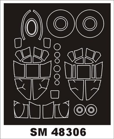 モンテックス SM48306 1/48 モスキート B MkIV(レベル用) ミニマスク
