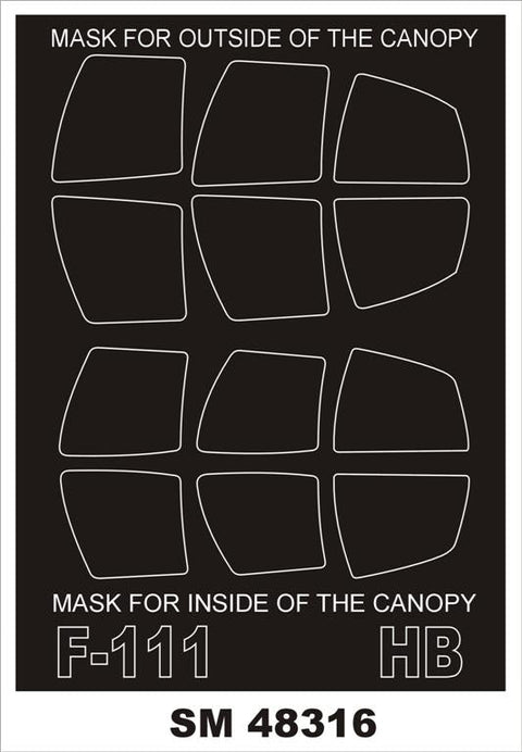 モンテックス SM48316 1/48 F-111(ホビーボス用) ミニマスク