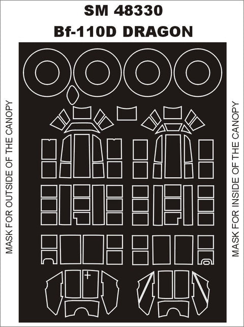 モンテックス SM48330 1/48 Bf-110C/D (ドラゴン用) ミニマスク