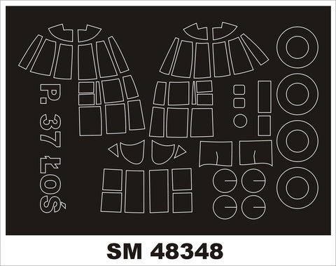 モンテックス SM48348 1/48 PZL P-37 Los(ミラージュ用) ミニマスク
