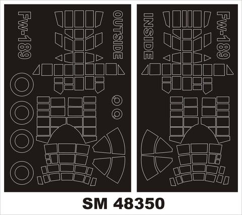 モンテックス SM48350 1/48 Fw-189 A-1 夜間戦闘機(グレートウォールホビー用) ミニマスク