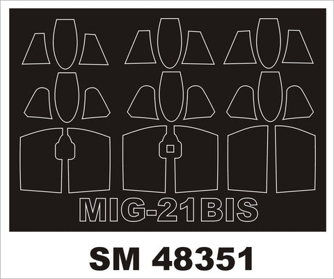 モンテックス SM48351 1/48 MiG-21 Bis(エデュアルド用) ミニマスク