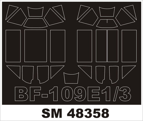 モンテックス SM48358 1/48 Bf 109E-1/3(エデュアルド用) ミニマスク