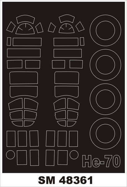 モンテックス SM48361 1/48 He 70(AZモデル用) ミニマスク