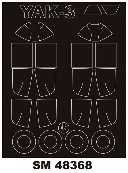 モンテックス SM48368 1/48 Yak - 3 (ズベズダ用) ミニマスク