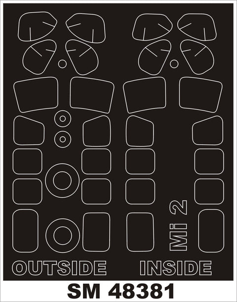 モンテックス SM48381 1/48 Mi-2(アエロプラスト用) ミニマスク